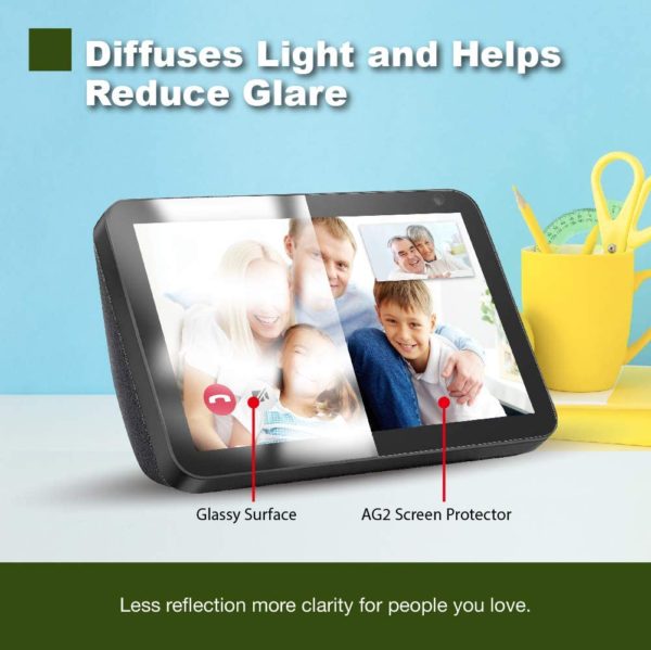 AG2 Anti-Glare Screen Protector for Amazon Alexa Echo Show 8 [2 Pack] - Image 6