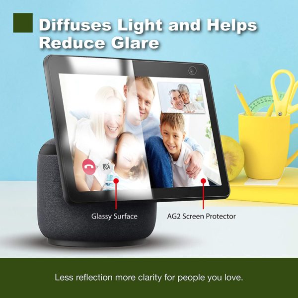 AG2 Anti-Glare Screen Protector for Amazon Alexa Echo Show 10 (3rd Generation) (2 Pack) - Image 3
