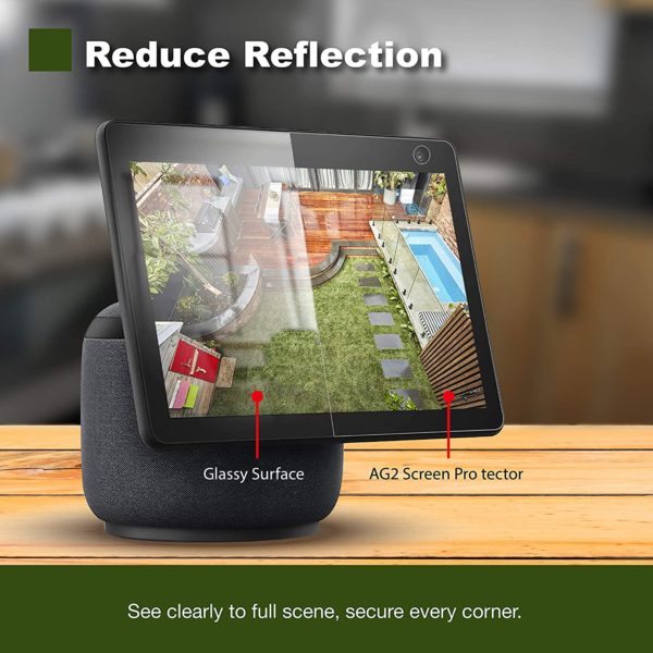 AG2 Anti-Glare Screen Protector for Amazon Alexa Echo Show 10 (3rd Generation) (2 Pack) - Image 6
