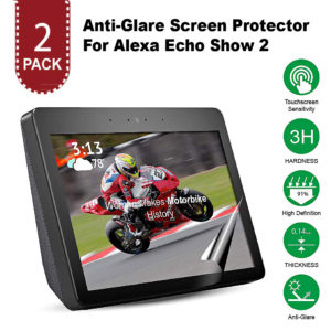 AG2 Anti-Glare Screen Protector for Amazon Alexa Echo Show 2nd Generation [2 Pack]